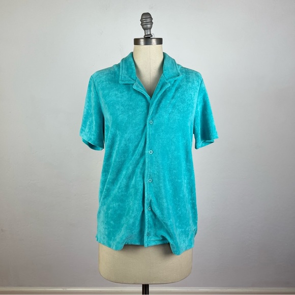 Aritzia Tops - Aritzia TNA Short-sleeve button-up terry shirt